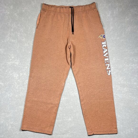 Majestic Baltimore Ravens Sweatpants Joggers NFL Apparel Men’s XL Orange - Picture 1 of 14